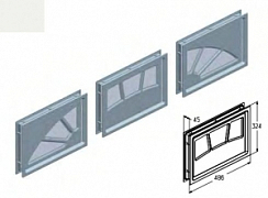 Комплект вставок светопрозрачных декоративных Sunburst 3 W042-WH для подъёмных секционных ворот