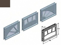 Комплект вставок светопрозрачных декоративных Sunburst 4 W042-BR для подъёмных секционных ворот